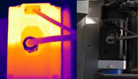 Nivel de calentamiento de la cola en una máquina encoladora
